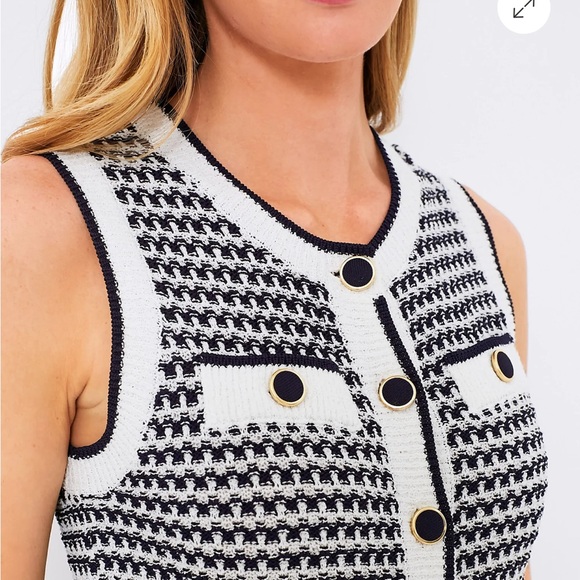 POMANDER PLACE Navy Stripe Bardot Dress - Picture 5 of 10